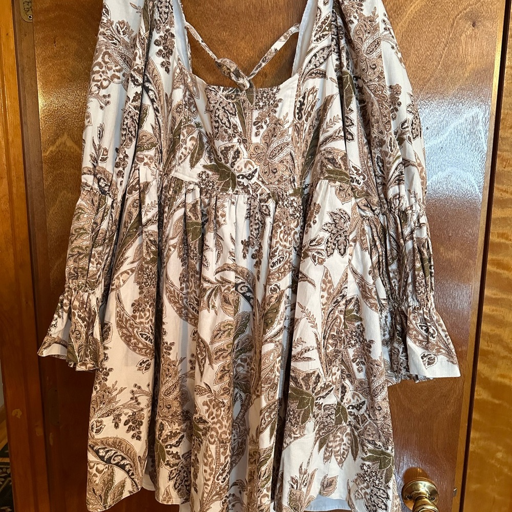 Anthropologie Pilcro square-neck corduroy mini baby doll dress